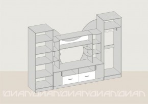 Гостиная Аллегро с 2 шкафами вариант-5 (венге/дуб белфорт) в Нижних Сергах - nizhnie-sergi.mebel-e96.ru