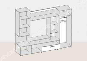 Гостиная Аллегро вариант-3 (Венге/Белфорт) в Нижних Сергах - nizhnie-sergi.mebel-e96.ru