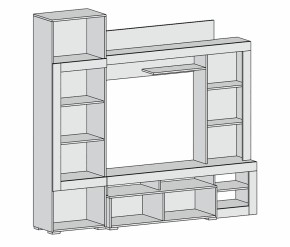 Гостиная Луизиана (Дуб сонома/Венге) в Нижних Сергах - nizhnie-sergi.mebel-e96.ru