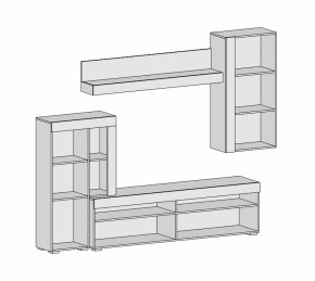 Гостиная Майами (Дуб Белый) в Нижних Сергах - nizhnie-sergi.mebel-e96.ru