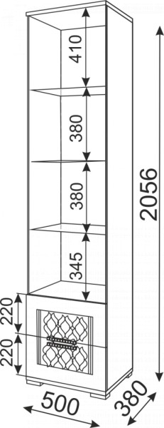 Стенка Тиффани модульная (Риннер) в Нижних Сергах - nizhnie-sergi.mebel-e96.ru