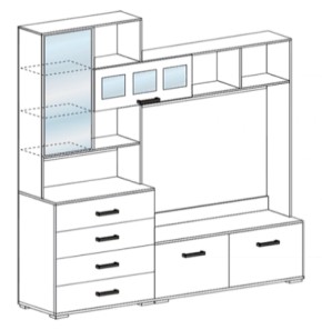 Стенка Яна вариант-1 (СтендМ) в Нижних Сергах - nizhnie-sergi.mebel-e96.ru