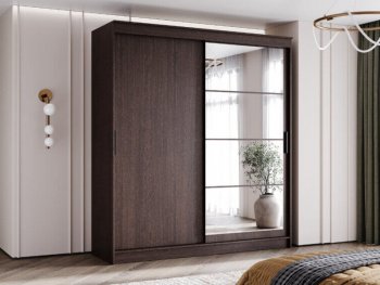 Шкаф-купе 2000 мм Гранд-1 ЛДСП/Зеркало, венге (Эра) в Нижних Сергах - nizhnie-sergi.mebel-e96.ru