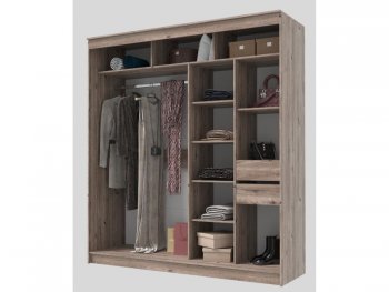 Шкаф-купе 2000 мм Гранд-1 ЛДСП/Зеркало, дуб горный (Эра) в Нижних Сергах - nizhnie-sergi.mebel-e96.ru