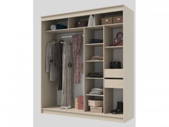 Шкаф-купе 2000 мм Гранд-1 ЛДСП/Зеркало, Сатин (Эра) в Нижних Сергах - nizhnie-sergi.mebel-e96.ru