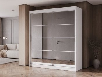 Шкаф-купе 2000 мм Гранд-1 зеркало/зеркало, белый (Эра) в Нижних Сергах - nizhnie-sergi.mebel-e96.ru