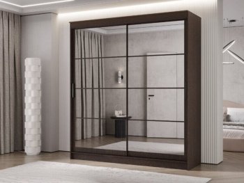 Шкаф-купе 2000 мм Гранд-1 зеркало/зеркало, венге (Эра) в Нижних Сергах - nizhnie-sergi.mebel-e96.ru