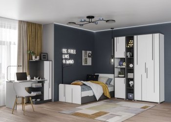 Кровать 900 мм Грей (МЛК) в Нижних Сергах - nizhnie-sergi.mebel-e96.ru