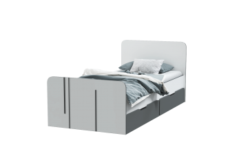 Кровать с ящиками Грей (МЛК) в Нижних Сергах - nizhnie-sergi.mebel-e96.ru