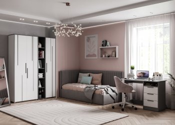 Набор детской мебели Грей модульный (МЛК) в Нижних Сергах - nizhnie-sergi.mebel-e96.ru