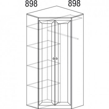 Шкаф угловой Инна 606 денвер темный (Яна) в Нижних Сергах - nizhnie-sergi.mebel-e96.ru