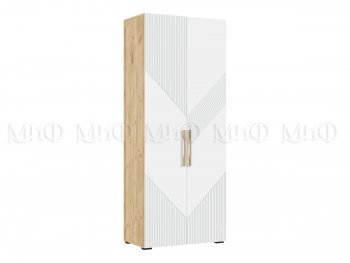 Шкаф распашной 900 мм Ирис с антресолью, крафт/белый (Миф) в Нижних Сергах - nizhnie-sergi.mebel-e96.ru
