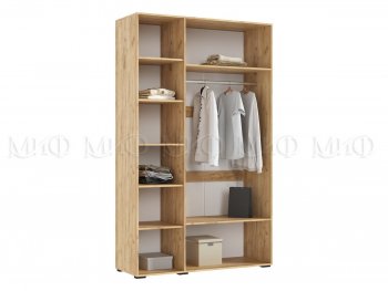 Шкаф 1350 мм Ирис с антресолью, крафт/белый (Миф) в Нижних Сергах - nizhnie-sergi.mebel-e96.ru