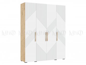 Шкаф 1800 мм Ирис с антресолью крафт/белый (Миф) в Нижних Сергах - nizhnie-sergi.mebel-e96.ru