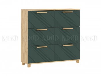 Обувница Ирис крафт/грин (Миф) в Нижних Сергах - nizhnie-sergi.mebel-e96.ru