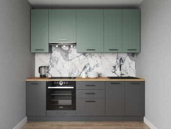 Кухонный гарнитур Изумруд 2400 мм Sanvut в Нижних Сергах - nizhnie-sergi.mebel-e96.ru