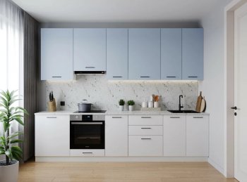 Кухонный гарнитур высокий Капри 3000 мм ЛДСП/МДФ (Санвут) в Нижних Сергах - nizhnie-sergi.mebel-e96.ru