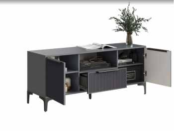 Тумба ТВ на 1350 Кимберли графит (Handis) в Нижних Сергах - nizhnie-sergi.mebel-e96.ru