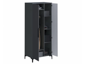 Шкаф 800 мм 2-створчатый Кимберли графит (Handis) в Нижних Сергах - nizhnie-sergi.mebel-e96.ru