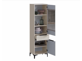 Пенал 550 мм со стеклом Кимберли кашемир (Handis) в Нижних Сергах - nizhnie-sergi.mebel-e96.ru