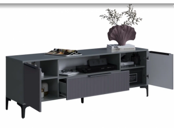 Тумба ТВ на 1650 Кимберли графит (Handis) в Нижних Сергах - nizhnie-sergi.mebel-e96.ru
