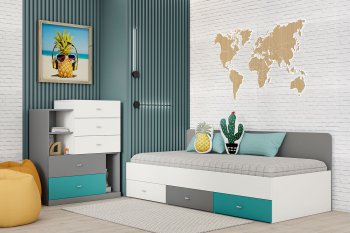 Кровать Клео арт. 010 океан (Диал) в Нижних Сергах - nizhnie-sergi.mebel-e96.ru