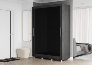 Шкаф-купе 1500 мм Комфорт BLACK EDITION (Стиль) в Нижних Сергах - nizhnie-sergi.mebel-e96.ru