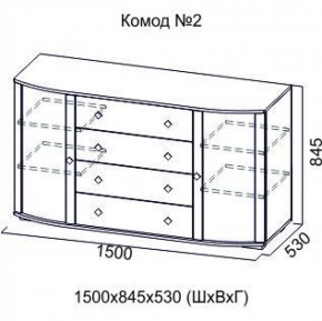 Комод №2 (1500) SV-Мебель в Нижних Сергах - nizhnie-sergi.mebel-e96.ru