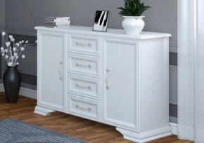 Комод 4ящ.+2дв. ГРАЦИЯ (лак) Белый (БМ) в Нижних Сергах - nizhnie-sergi.mebel-e96.ru
