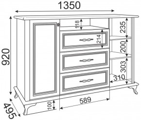 Комод М03 Скарлетт (Риннер) в Нижних Сергах - nizhnie-sergi.mebel-e96.ru