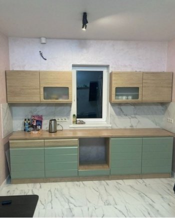 Кухонный гарнитур 3000 мм Кремона фисташка (Росток) в Нижних Сергах - nizhnie-sergi.mebel-e96.ru