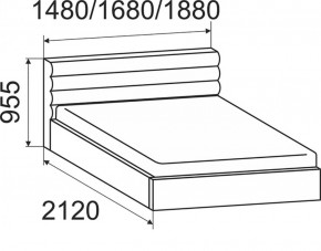 Кровать Альба с подъемным механизмом 1600*2000 в Нижних Сергах - nizhnie-sergi.mebel-e96.ru