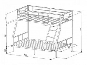 Кровать двухъярусная Гранада-1 140 Черный в Нижних Сергах - nizhnie-sergi.mebel-e96.ru