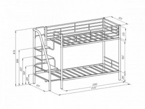 Кровать двухъярусная Толедо Черный/Венге в Нижних Сергах - nizhnie-sergi.mebel-e96.ru