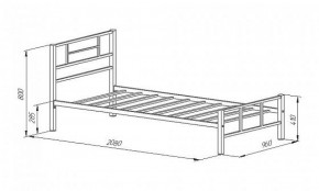 Кровать металлическая Кадис Белый в Нижних Сергах - nizhnie-sergi.mebel-e96.ru