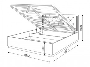 Кровать с подъемным механизмом М25 Тиффани в Нижних Сергах - nizhnie-sergi.mebel-e96.ru