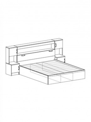 Кровать с прикроватным блоком КР 552 (МС Бася) в Нижних Сергах - nizhnie-sergi.mebel-e96.ru | фото