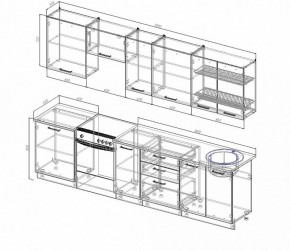 Кухонный гарнитур Антрацит 3000 в Нижних Сергах - nizhnie-sergi.mebel-e96.ru