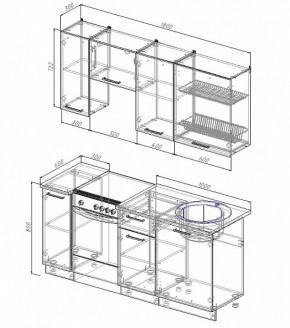 Кухонный гарнитур Жемчуг 1800 в Нижних Сергах - nizhnie-sergi.mebel-e96.ru