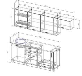 Кухонный гарнитур Лада 2550 в Нижних Сергах - nizhnie-sergi.mebel-e96.ru