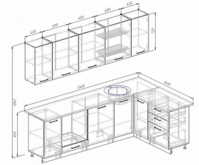 Кухонный гарнитур угловой Графика 2600х1600 мм МДФ в Нижних Сергах - nizhnie-sergi.mebel-e96.ru