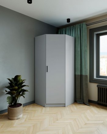 Шкаф угловой Ларс (угол скос), ЛДСП Серый камень (Микон) в Нижних Сергах - nizhnie-sergi.mebel-e96.ru