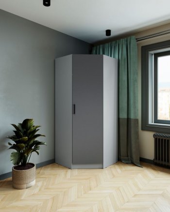 Шкаф угловой Ларс (угол скос), Серый камень/графит (Микон) в Нижних Сергах - nizhnie-sergi.mebel-e96.ru