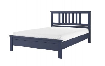 Кровать из массива Лаура темный лазурный (БМ) в Нижних Сергах - nizhnie-sergi.mebel-e96.ru