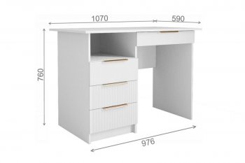 Стол Лавис СТД 1070.1 белый/белый софт (ДСВ) в Нижних Сергах - nizhnie-sergi.mebel-e96.ru