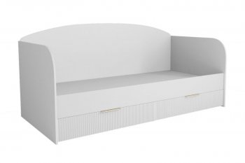 Кровать Лавис ДКД 2000.1 с ящиками белый софт (ДСВ) в Нижних Сергах - nizhnie-sergi.mebel-e96.ru