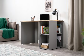 Стол письменный Лайт 12.163. серый (Моби) в Нижних Сергах - nizhnie-sergi.mebel-e96.ru