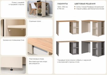 Стол письменный Лайт 12.163. серый (Моби) в Нижних Сергах - nizhnie-sergi.mebel-e96.ru
