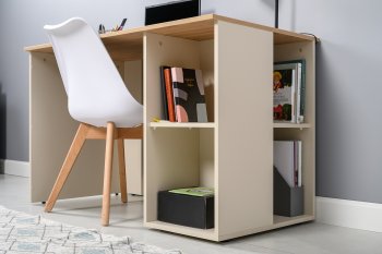 Стол письменный Лайт 12.163. сатин (Моби) в Нижних Сергах - nizhnie-sergi.mebel-e96.ru
