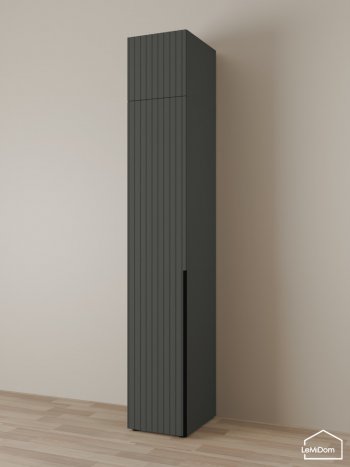 Шкаф с антресолью 400 мм Linnea MHR-1A-1 2450х400х510 (Графит-М 11.1.25) в Нижних Сергах - nizhnie-sergi.mebel-e96.ru